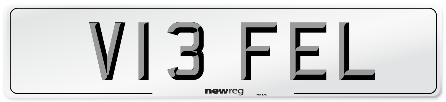 V13 FEL Number Plate from New Reg